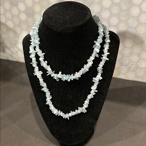 Elegant Aquamarine Necklace Set